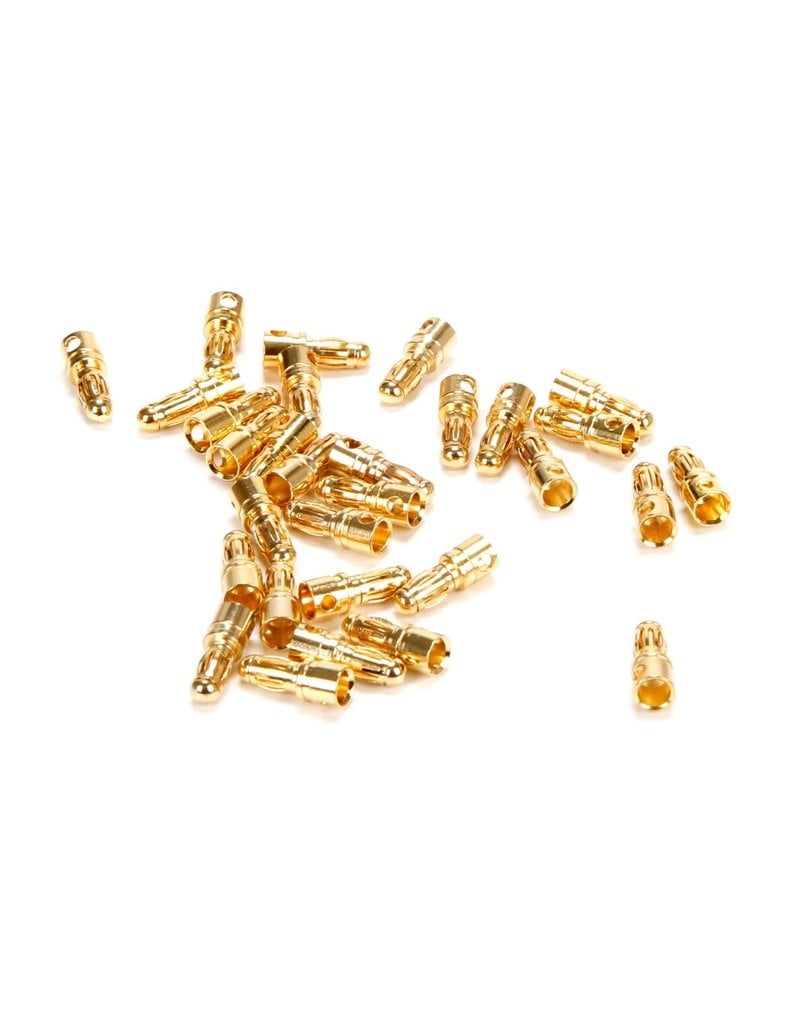 E-FLITE EFLAEC316 GOLD BULLET CONNECTOR, MALE, 3.5MM (30)