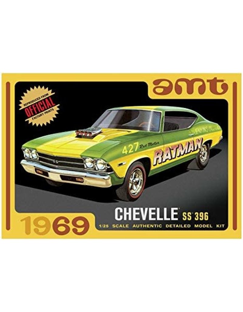 AMT AMT1138 1/25 1969 CHEVELLE SS 396 PLASTIC MODEL KIT