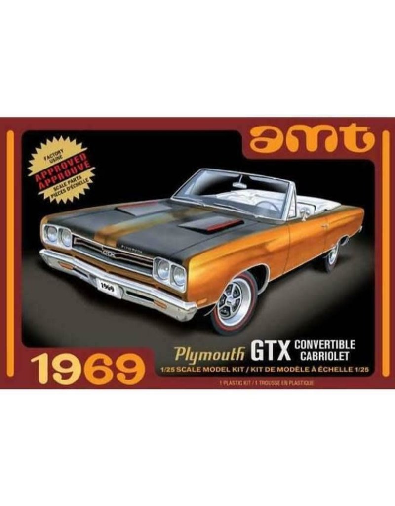 AMT AMT1137M 1/25 1969 PLYMOUTH GTX CONVERTIBLE PLASTIC MODEL KIT