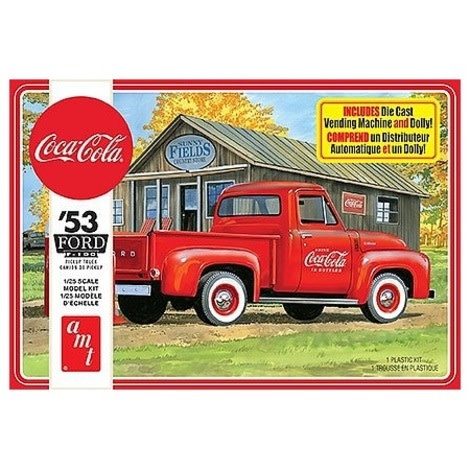 AMT1144 1/25 1953 FORD PICKUP, COCA COLA 2T PLASTIC MODEL KIT