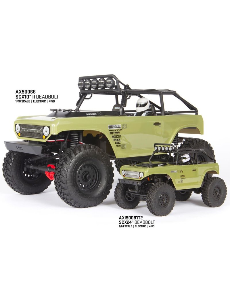 AXIAL AXI90081T2 SCX24 DEADBOLT 1/24TH SCALE 4WD RTR: GREEN