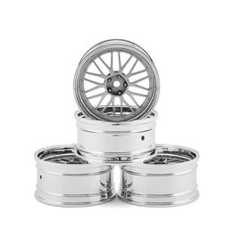 MST MXS102086FS MST LM WHEEL SET (FLAT SILVER) (4) (OFFSET CHANGEABLE)