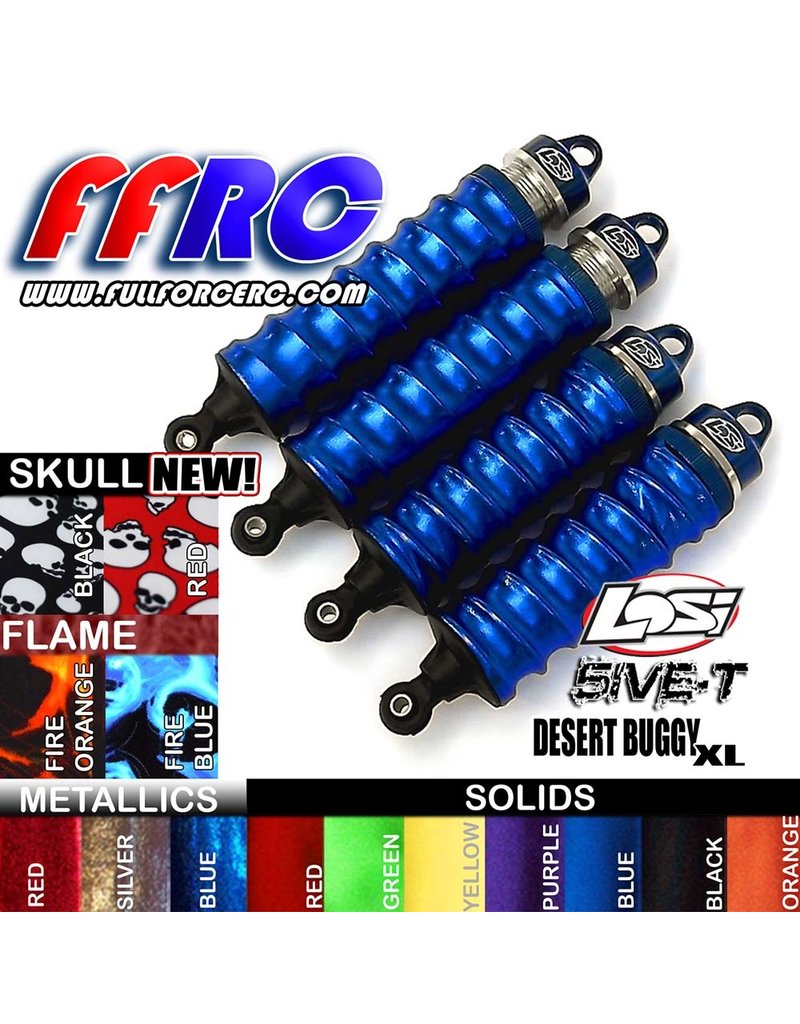 FULLFORCE RC DDMSM160BL FULLFORCE RC LOSI 5IVE-T SHOCK BOOTS BLUE (4PCS)