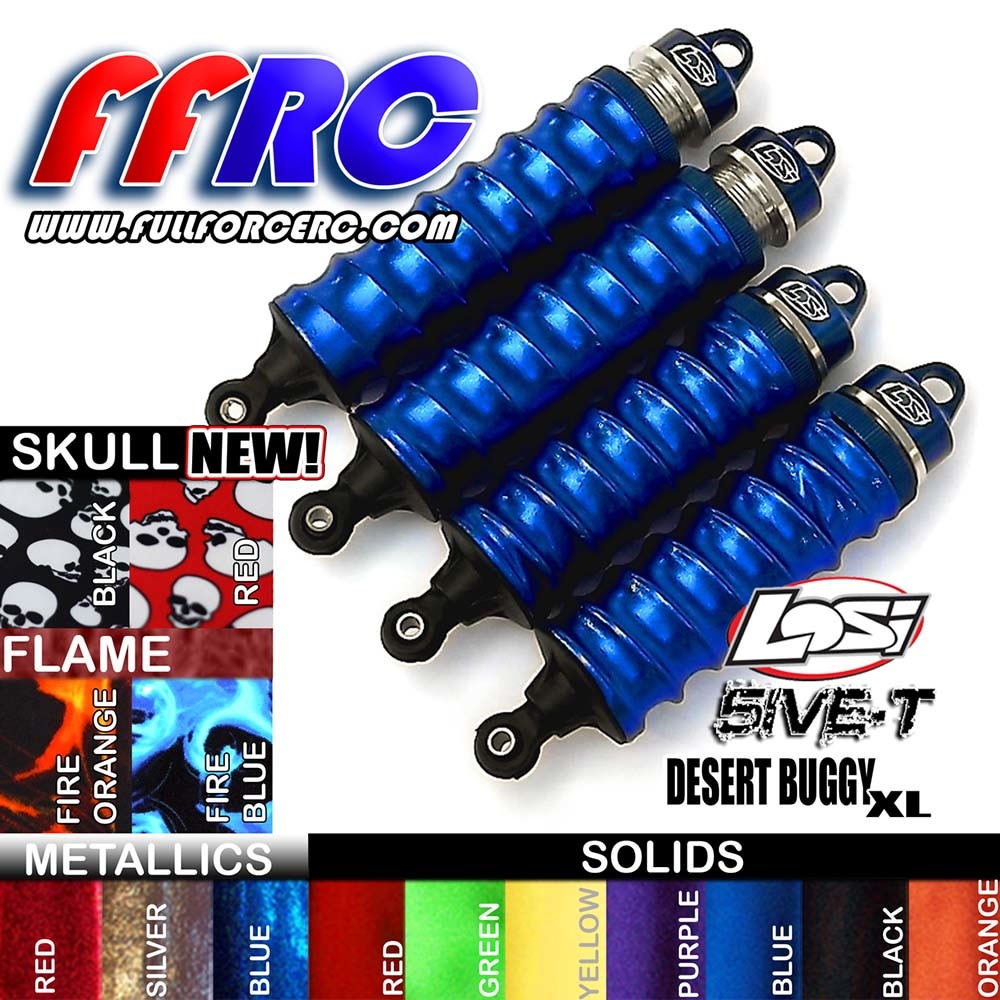 FULLFORCE RC LOSI 5IVET SHOCK BOOTS BLUE (4PCS) My Tobbies Toys