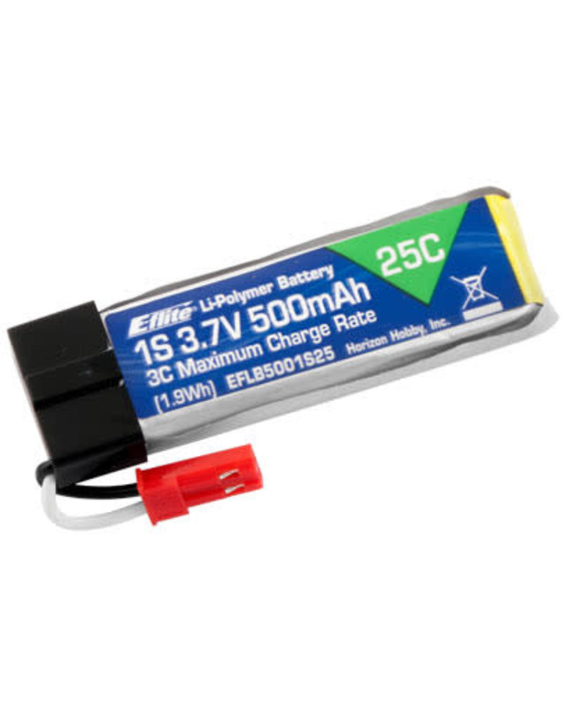 E-FLITE EFLB5001S25 1S LIPO 3.7V 500MAH 25C BATTERY: JST