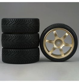 DURATRAX DTXC2803 6 SPOKE GOLD WHEEL RADIAL (4)