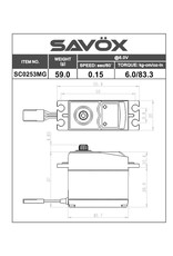 SAVOX SAVSC0253MG SAVOX METAL GEAR DIGITAL SERVO 1/8 SCALE STEERING