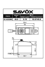SAVOX SAVSC0252MG SAVOX STANDARD DIGITAL SERVO .19/14