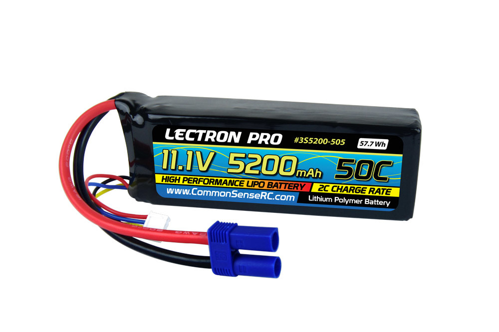 3S5200-505 - 11.1V 5200mAh 50C Lipo Battery with EC5 Connector