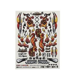 FIRE BRAND RC FBR1DECDOR177 FIREBRAND RC CONCEPT DRAGON DECAL (ORANGE) (8.5x11")