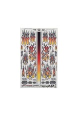 FIRE BRAND RC FBR1DECFLR412 FLAMES FIRE FADE DECAL SHEET (ORANGE/RED) (8.5x14")