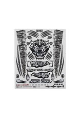 FIRE BRAND RC FBR1DECTBK153 CONCEPT TIGER DECAL SHEET BLACK (8.5x11")