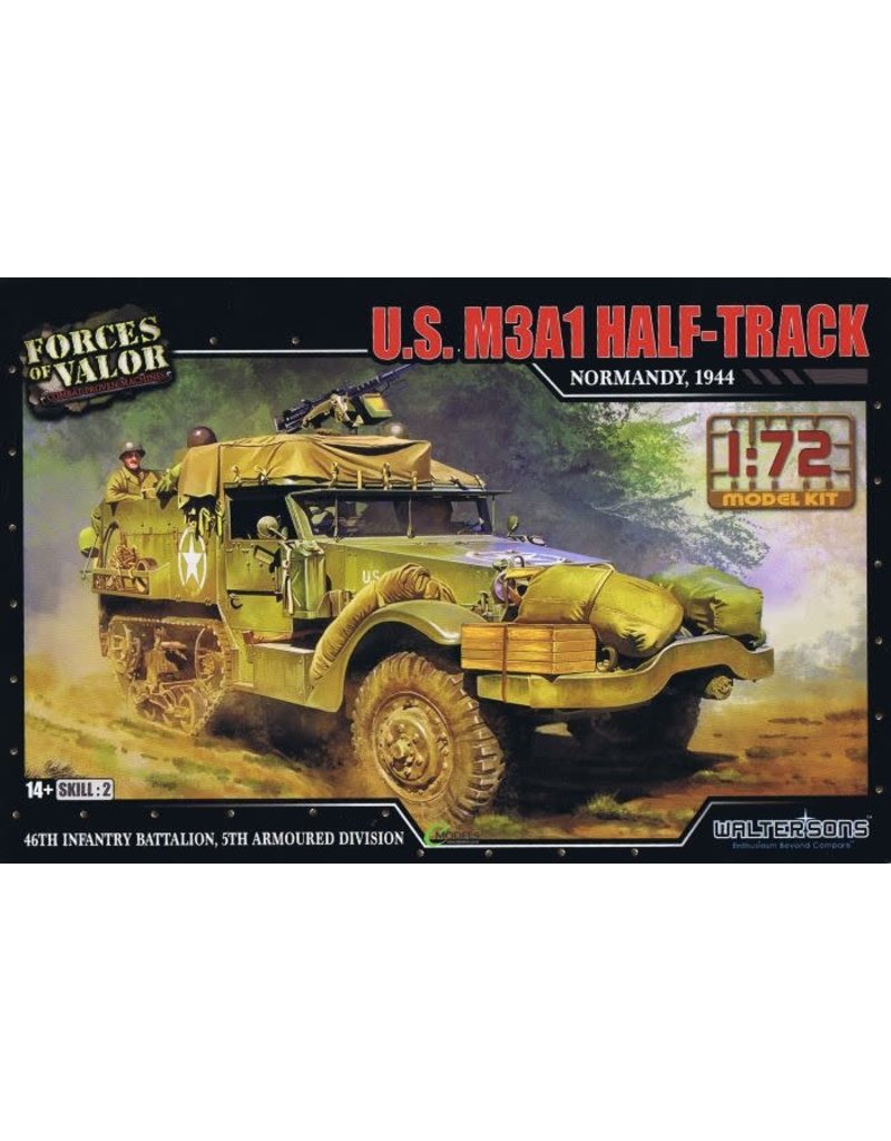 WALTERSONS WAL873007A U.S. M3A1 HALF-TRACK PLASTIC MODEL KIT