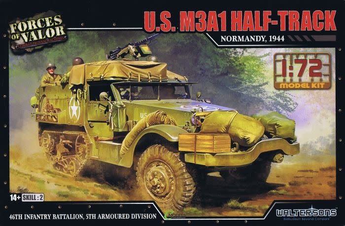 WAL873007A U.S. M3A1 HALF-TRACK PLASTIC MODEL KIT