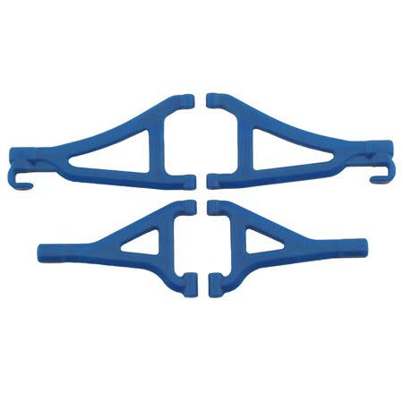 RPM80695 FRONT UPPER & LOWER A-ARM SET 1/16 E-REVO BLUE