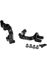 HOT RACING HRAATF1901 ALUMINUM FRONT C-HUBS FOR ARRMA 1/10 4X4 (2)