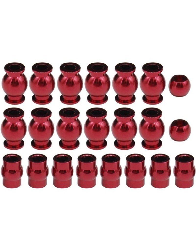 HOT RACING HRAATF160B02 ALUMINUM PIVOT BALL SET FOR ARRMA 1/10 4X4 3S