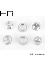 HOT RACING HRARVO15608 ALUMINUM UPGRADE KIT SILVER FOR TRAXXAS GTR SHOCKS (2)