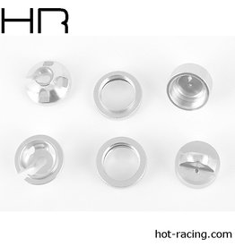 HOT RACING HRARVO15608 ALUMINUM UPGRADE KIT SILVER FOR TRAXXAS GTR SHOCKS (2)