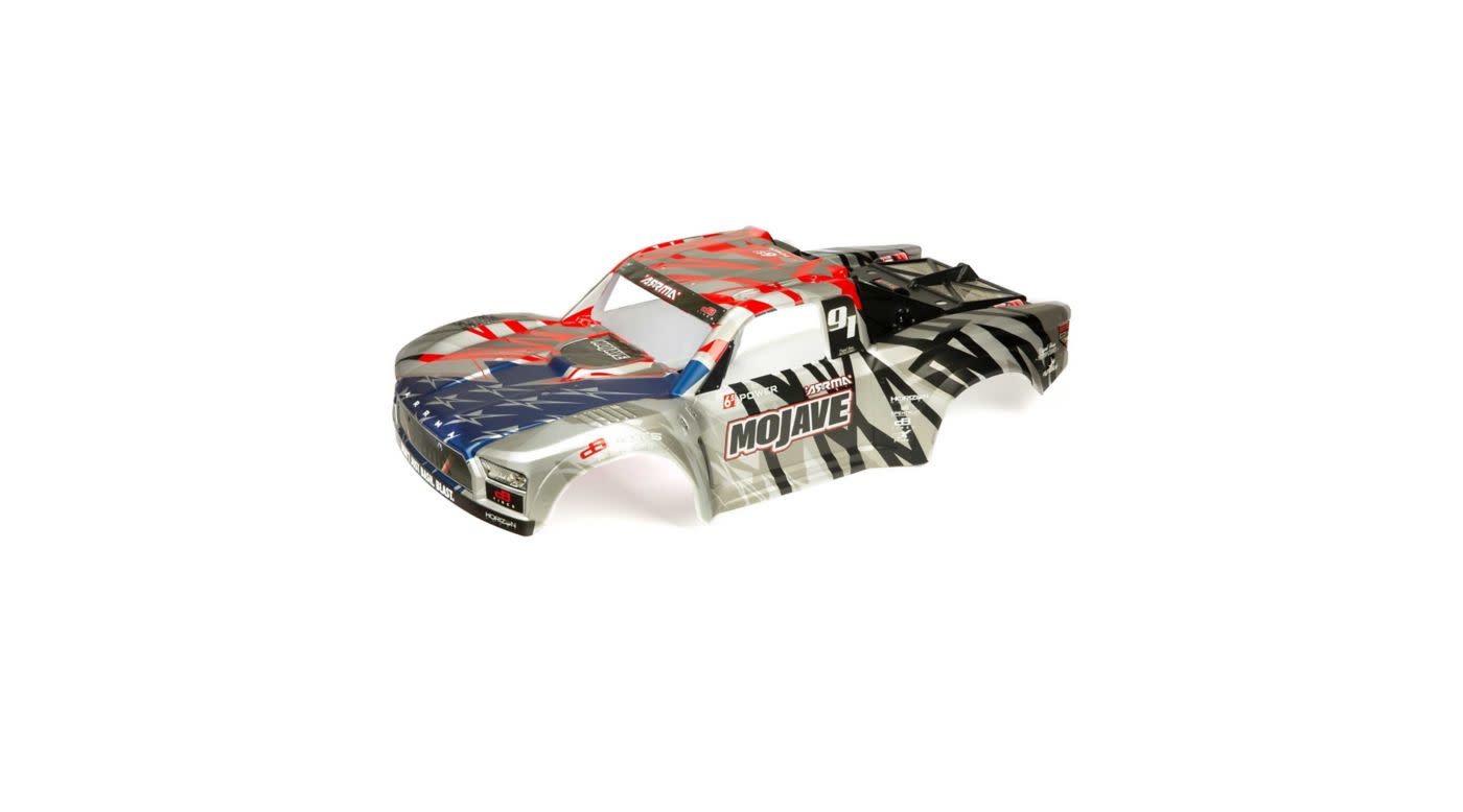 ARA411005 MOJAVE 6S BLX FINISHED BODY: SILVER/RED