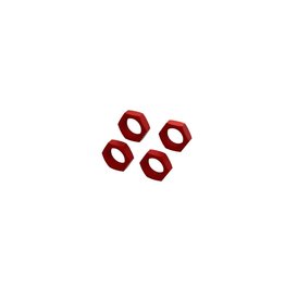 ARRMA ARA310929 24MM ALUMINUM WHEEL NUT: RED (4)