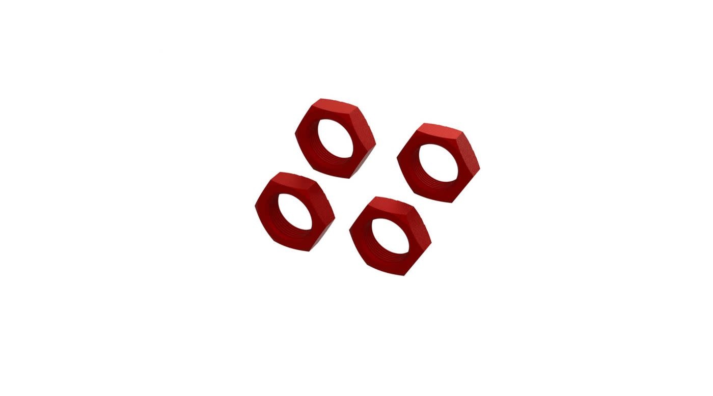ARA310929 - Aluminum Wheel Nut 24mm - Red