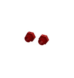 ARRMA ARA310928 ALUMINUM WHEEL HEX 24MM (RED) (2)