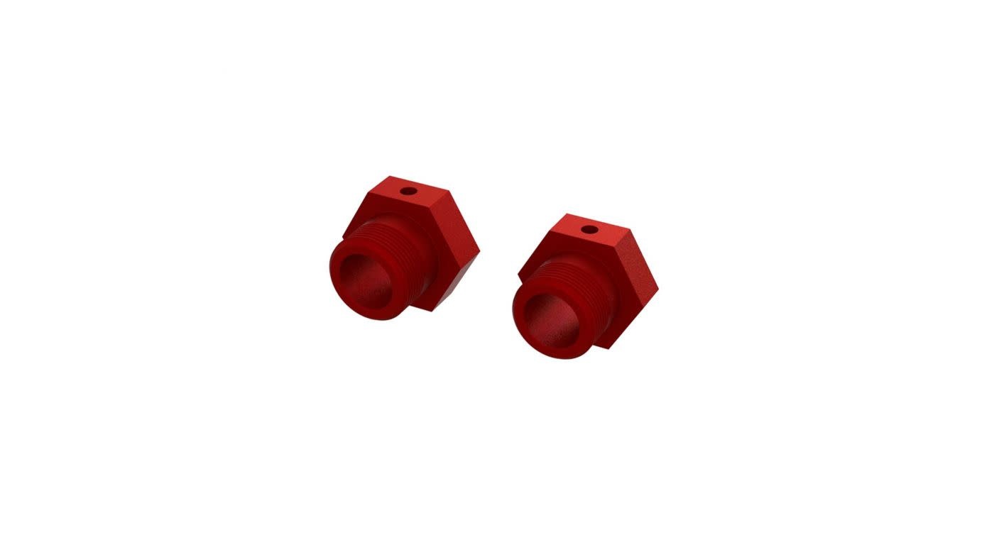 ARA310928 ALUMINUM WHEEL HEX 24MM (RED) (2)