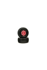 ARRMA ARA550065 DBOOTS 'FORTRESS' TIRE SET GLUED (RED) (2)