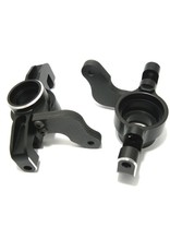 HOT RACING HRAFVE2101 ALUMINUM STEERING KNUCKLE WITH GRAPHITE ARM FOR LOSI 5IVE-T