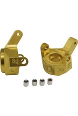 HOT RACING HRASXTF21H BRASS FRONT STEERING KNUCKLE SCX24