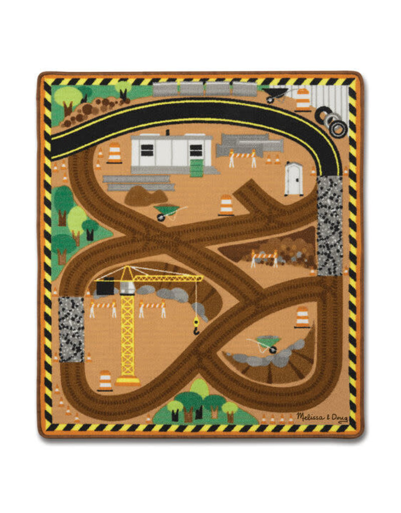 MELISSA & DOUG MD9407 ROUND THE SITE CONSTRUCTION TRUCK RUG