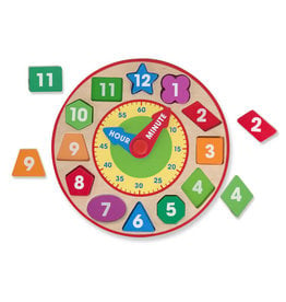 MELISSA & DOUG MD8593 SHAPE SORTING CLOCK