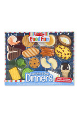 MELISSA & DOUG MD8268 FOOD FUN COMBINE & DINE DINNERS - BLUE