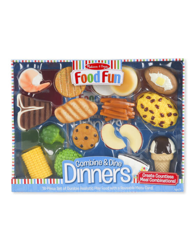 MELISSA & DOUG MD8268 FOOD FUN COMBINE & DINE DINNERS - BLUE