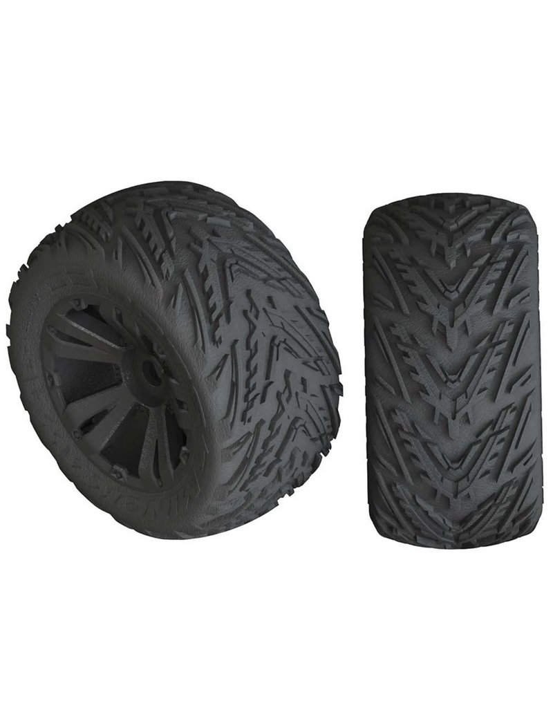 ARRMA AR550049 MINOKAWA LP 4S TIRE 3.8 GLUED BLACK (2)