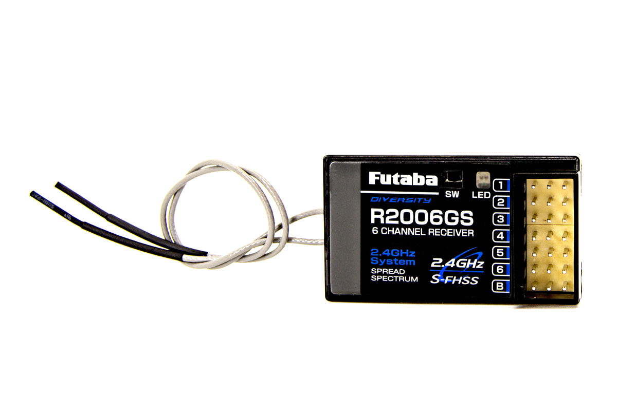 FUT01102200-3 FUTR2006GS FUTABA 2.4GHZ S-FHSS 6 CHANNEL AIR/HELI RECEIVER