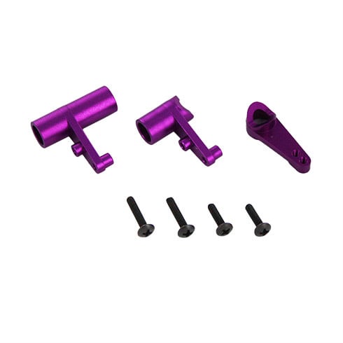 102057 PURPLE ALUMINUM SERVO SAVER AND BELL CRANK SET