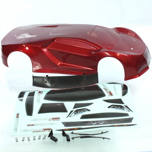 R10215 ONROAD CAR MTL BODY: RED