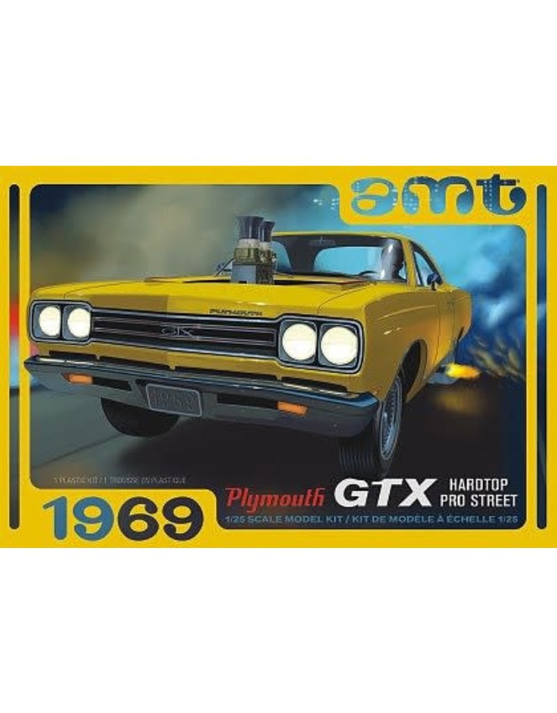AMT AMT1180M 1/25 1969 PLYMOUTH GTX HARDTOP PRO SET PLASTIC MODEL KIT