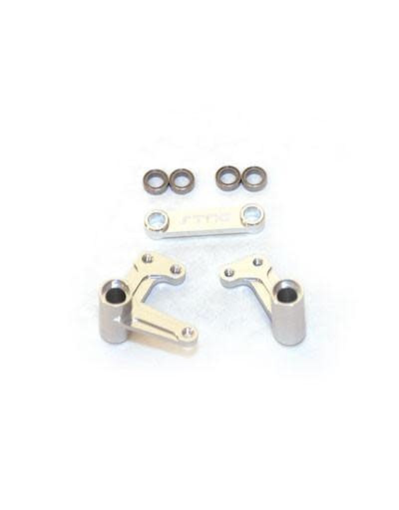STRC SPTST3743XS ALUMINUM STEERING BELLCRANK FOR TRAXXAS 2WD: SILVER