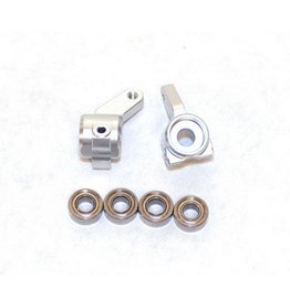 STRC SPTST3636S ALUMINUM FRONT STEERING KNUCKLES FOR TRAXXAS 2WD: SILVER (2)