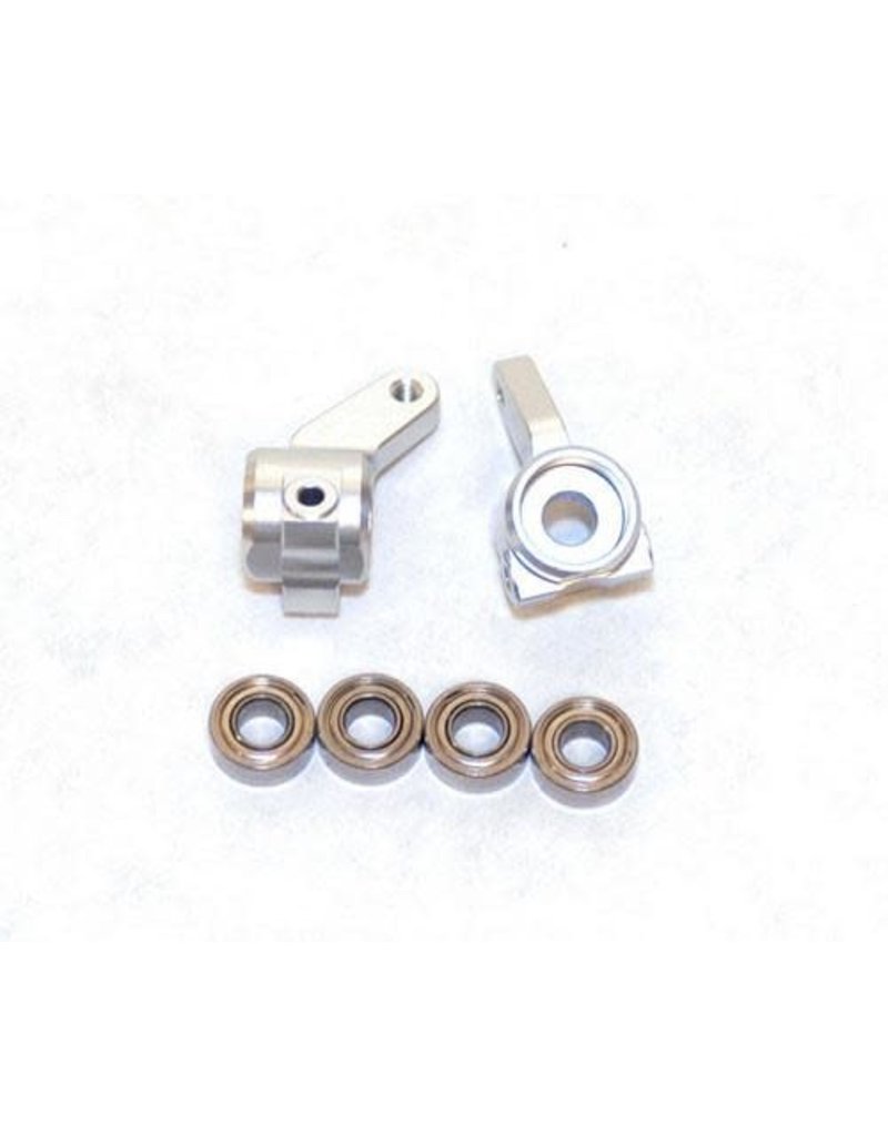 STRC SPTST3636S ALUMINUM FRONT STEERING KNUCKLES FOR TRAXXAS 2WD: SILVER (2)