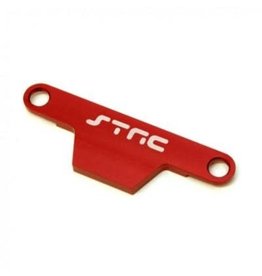 STRC SPTST3627XR BATTERY HOLD DOWN PLATE FOR TRAXXAS STAMPEDE: RED