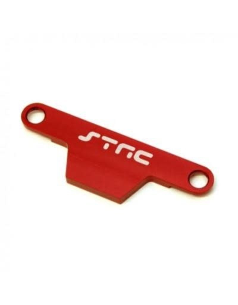 STRC SPTST3627XR BATTERY HOLD DOWN PLATE FOR TRAXXAS STAMPEDE: RED