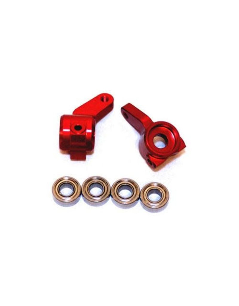 STRC SPTST3636R ALUMINUM FRONT STEERING KNUCKLES FOR TRAXXAS 2WD: RED (2)