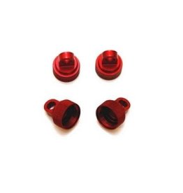 STRC SPTST3767R  ALUMINUM SHOCK CAPS FOR TRAXXAS 2WD: RED (4)