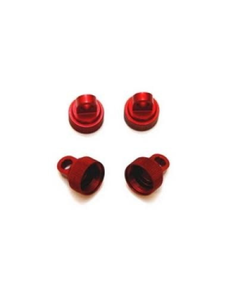 STRC SPTST3767R  ALUMINUM SHOCK CAPS FOR TRAXXAS 2WD: RED (4)