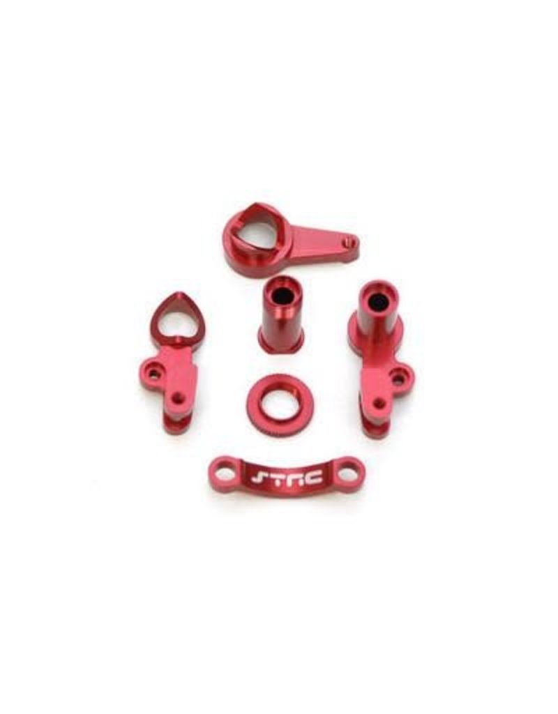 STRC SPTST6845R ALUMINUM STEERING BELLCRANK FOR TRAXXAS SLASH 4X4: RED