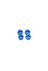 STRC SPTST1654B ALUMINUM HEX ADAPTERS 12MM FOR TRAXXAS SLASH 4X4: BLUE (4)
